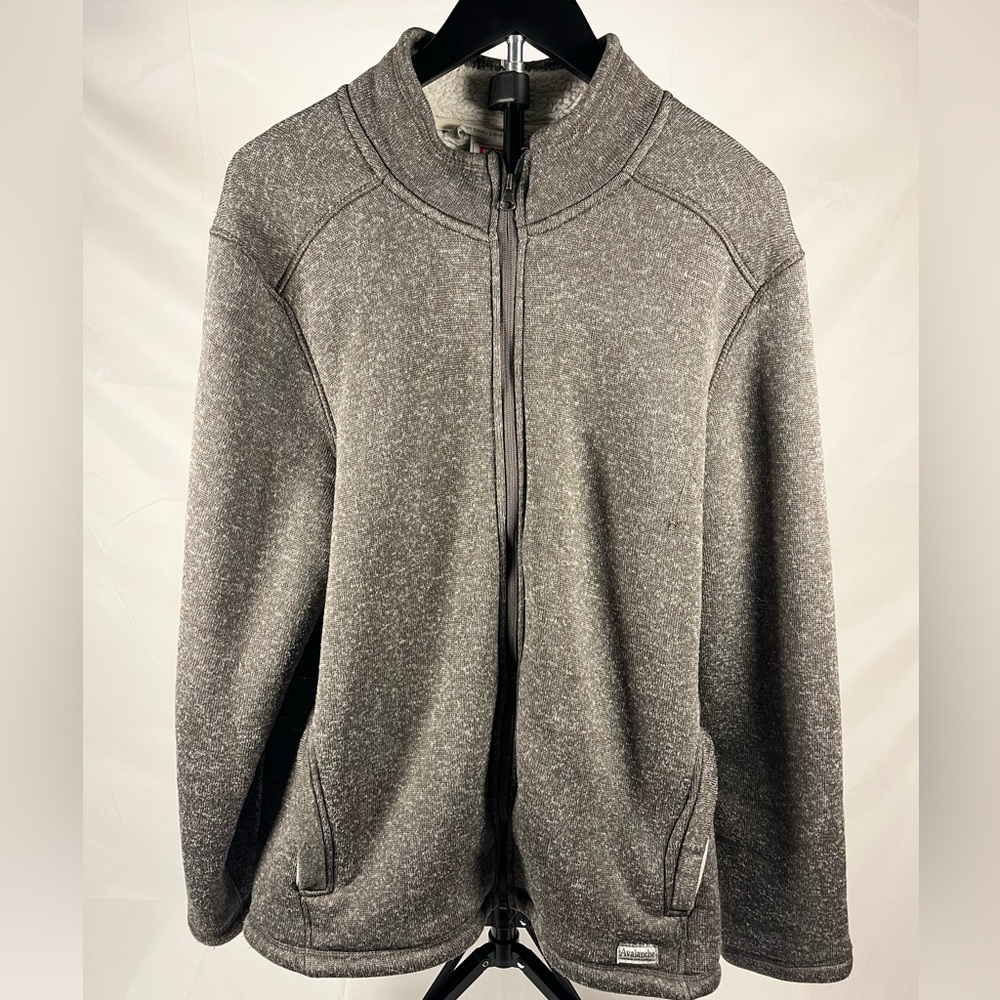 Avalanche Sherpa Lined Full Zip Jacket Gray Outdoor Supply Co Size Large
